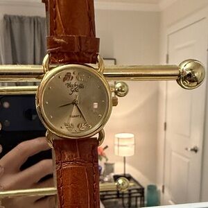 Black Hills Gold Women's Gold Watch with Tan Strap